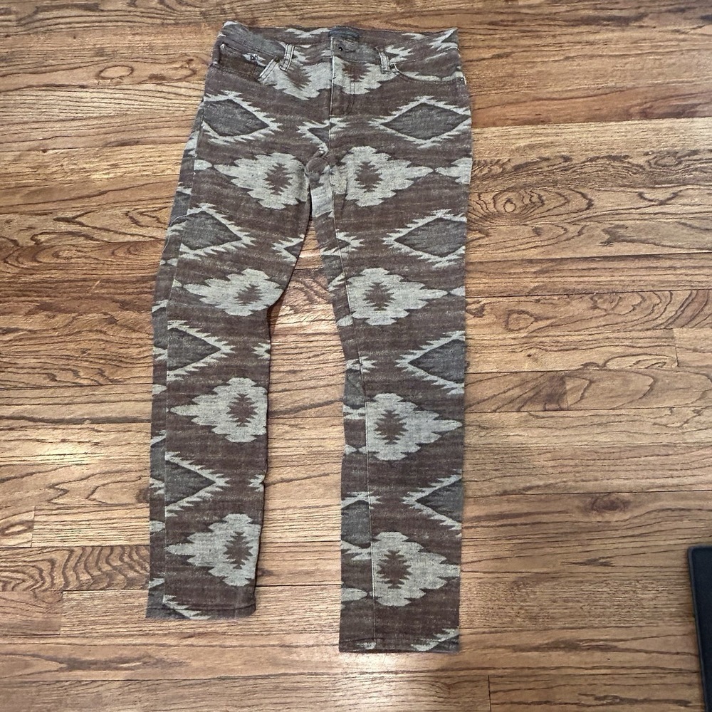 Lauren Ralph Lauren Southwestern Aztec Straight Slim Jean SZ 8 Cowgirl Festival